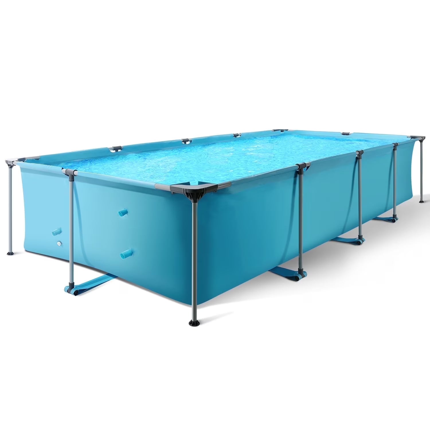 15FT Rectangular Frame Swimming Pool Metal Outdoor Backyard