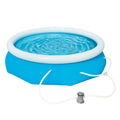 10’ x 30” Round Inflatable Soft Sided Above Ground Pool Set