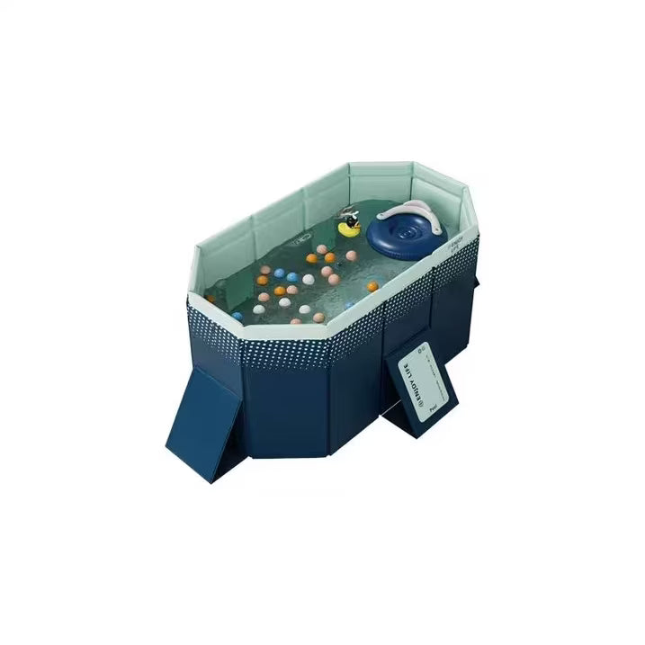 SESSLIFE Folding Swimming Pool, Non-Inflatable Portable Pool